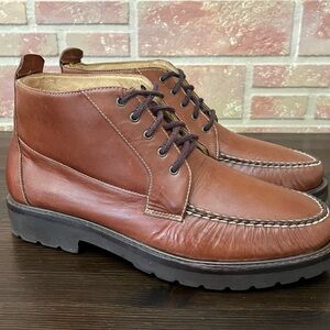 Orvis Chukka Men's Brown Leather Ankle Boots Size 11 Moc Toe Vintage